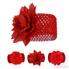 HB110-R: Large Red Crochet Headband